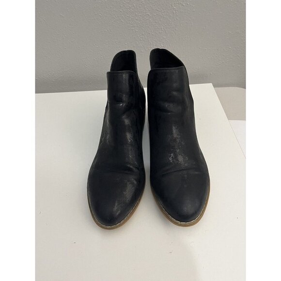 Boutique By Corkys Wayland Booties Women 10 Metallic Black Ankle - Picture 3 of 11